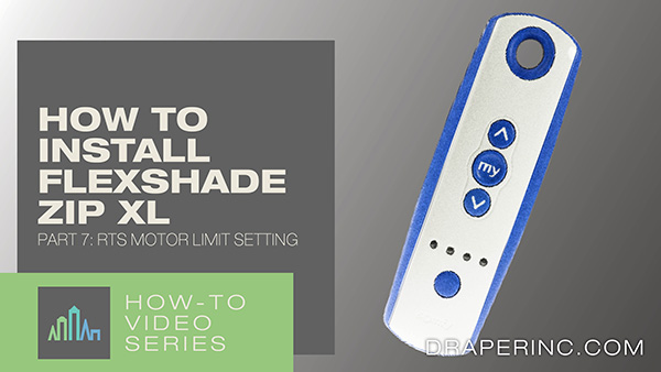 How-To-Video: RTS Motor Limit Setting for the FlexShade ZIP XL