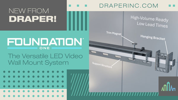 Foundation One: The Versatile LED Video Wall Mount System by Draper